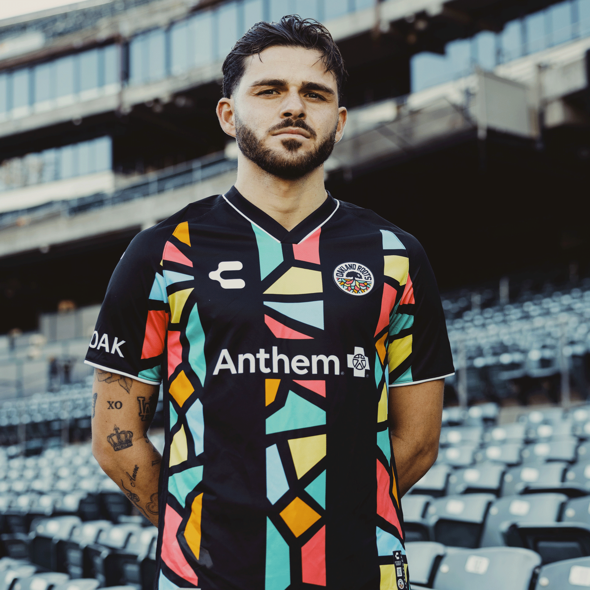 Unisex Custom Oakland Roots SC 2025 First Kit ft. Anthem Blue Cross