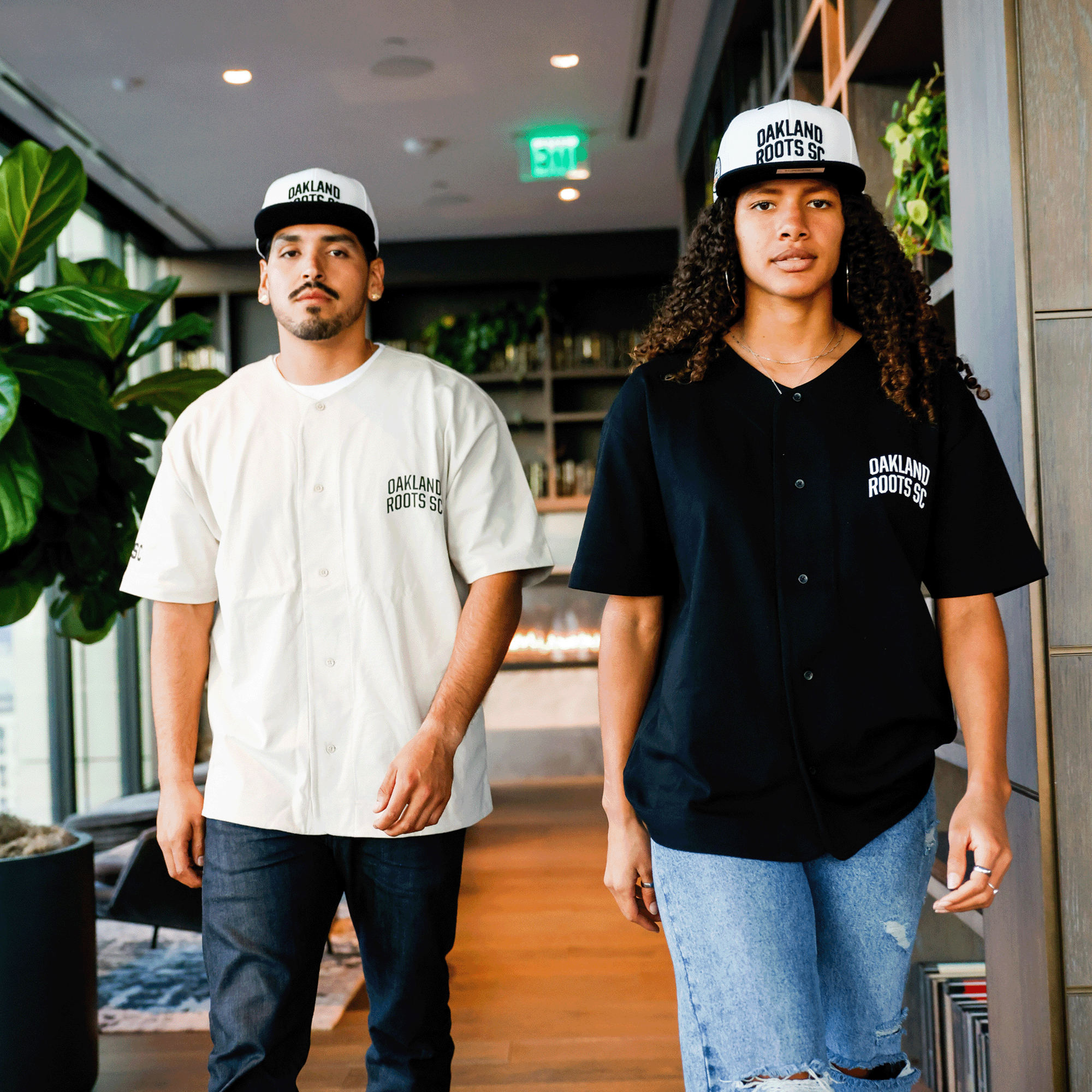 Oakland Roots SC Heavy Button-up Baseball Jersey