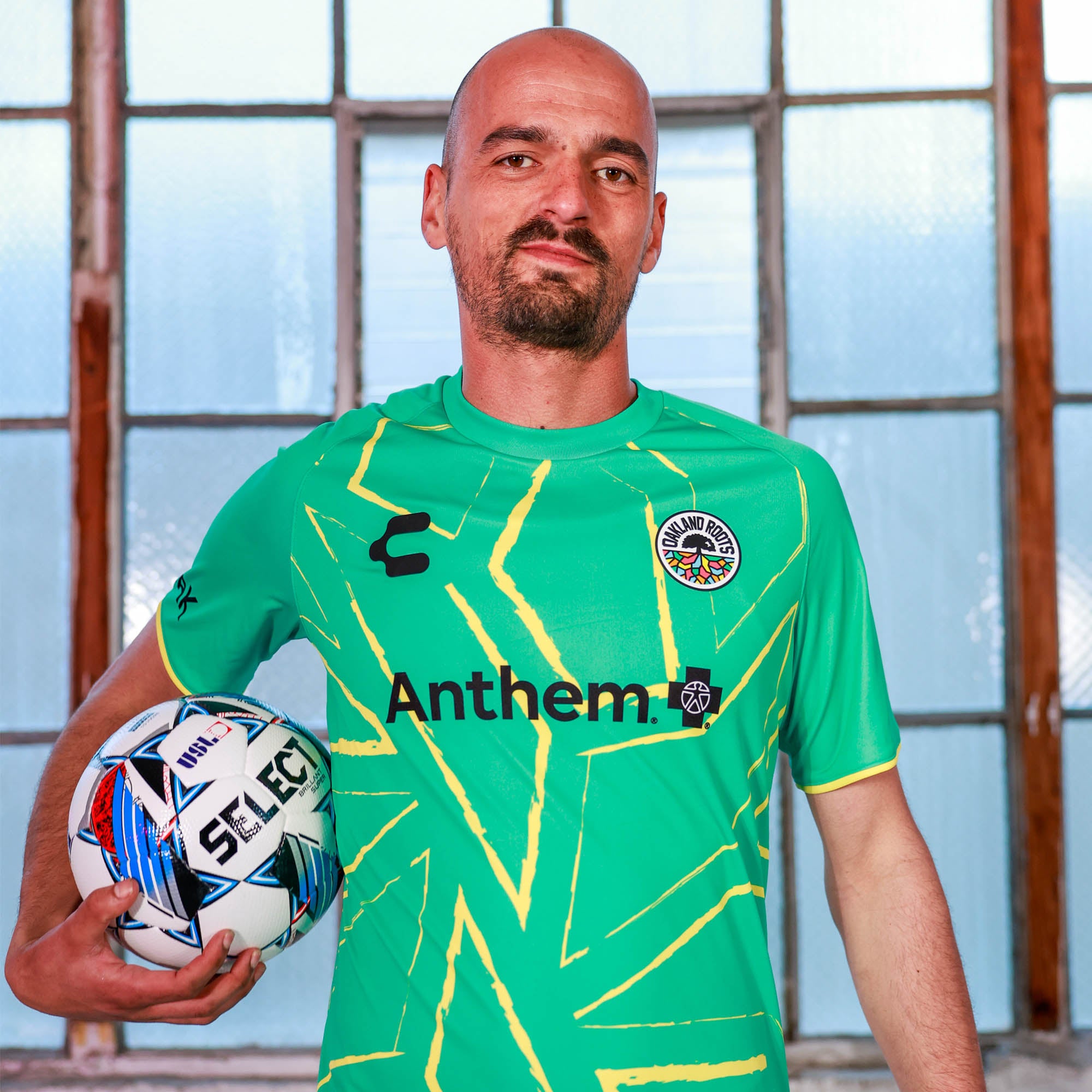 Unisex Oakland Roots SC Goalkeeper Kit ft. Anthem Blue Cross