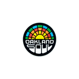 Flat image of Oakland Soul crest pvc shoe charm.