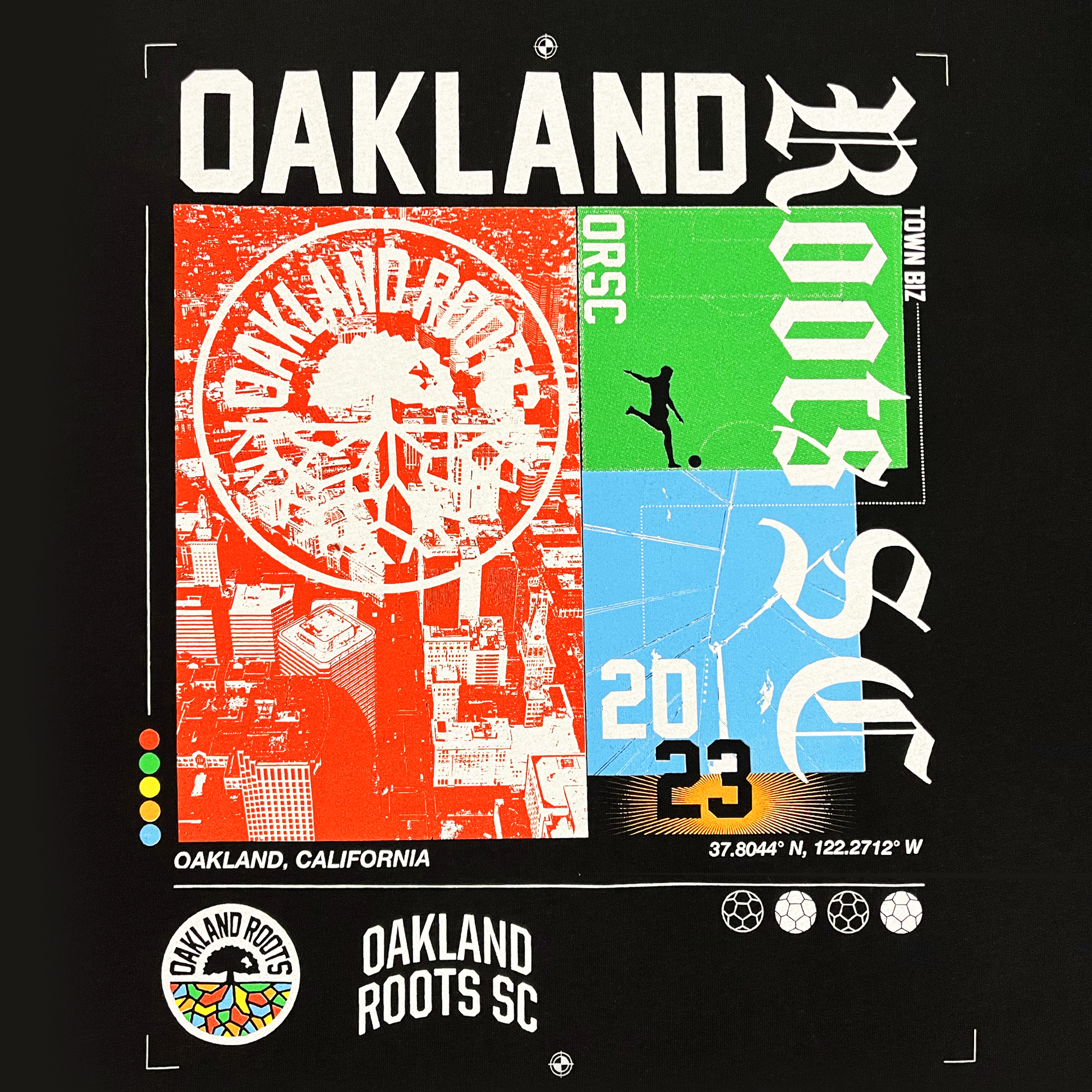 Oakland Roots SC Futbol Town Tee